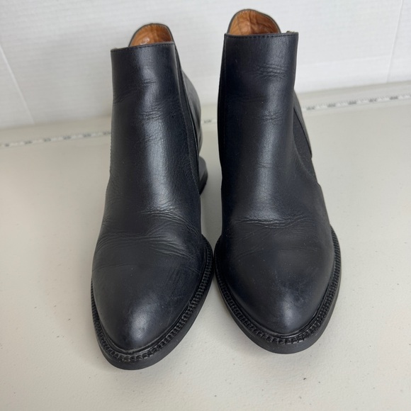 REVOLVE Jeffrey Campbell Black Duval Soft Smooth Leather Ankle Bootie Size 7 - Picture 5 of 12